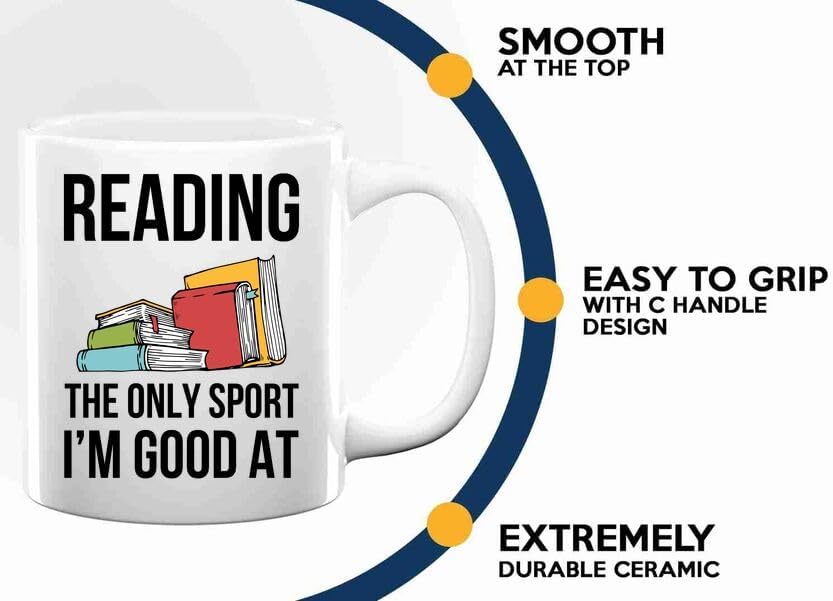 Book Lovers Coffee Mug 11oz White -reading sport - Book Reader Gifts Women Book Lovers Drinking Cup Bookish Bookworm Book Club