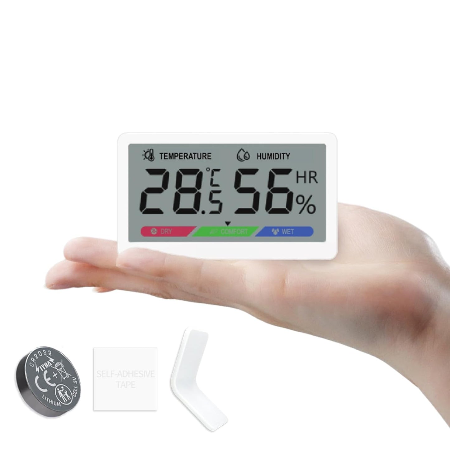Digital Hygrometer Indoor Thermometer: High Accuracy Room Humidity Monitor with LCD Display & Comfort Indicator for Home