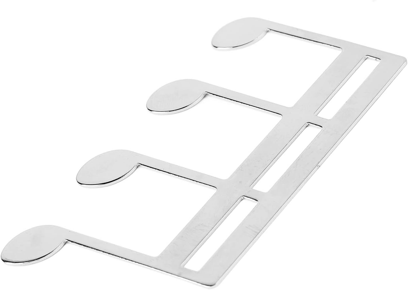 Sheet Music Clip Metal Note Pattern Delicate Music Book Clip Page Holder for Piano Guitar Music Lovers Metal Structure Lightweight Compact Design (Silver)