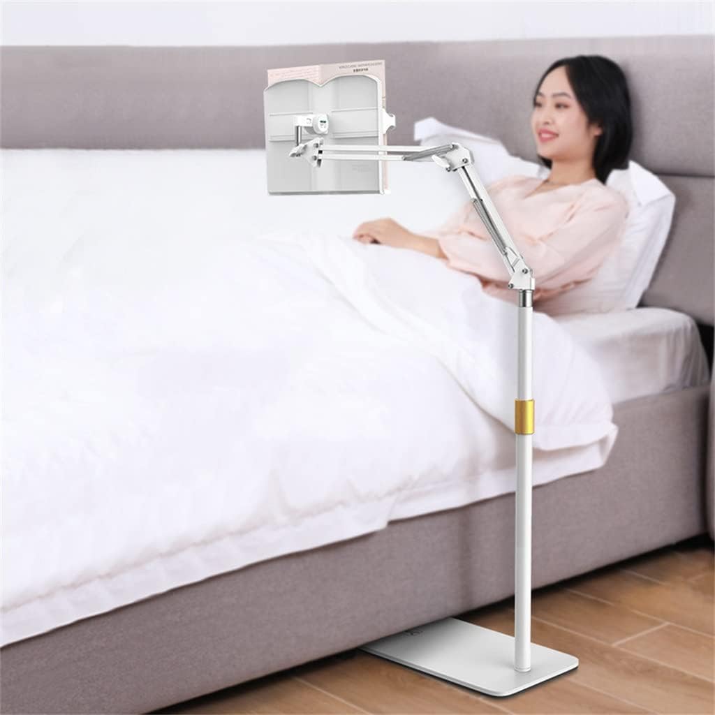 Height Adjustable Reading Book Floor Bracket Long Arm Table Bed Stand Multi Angle Rotation Holder
