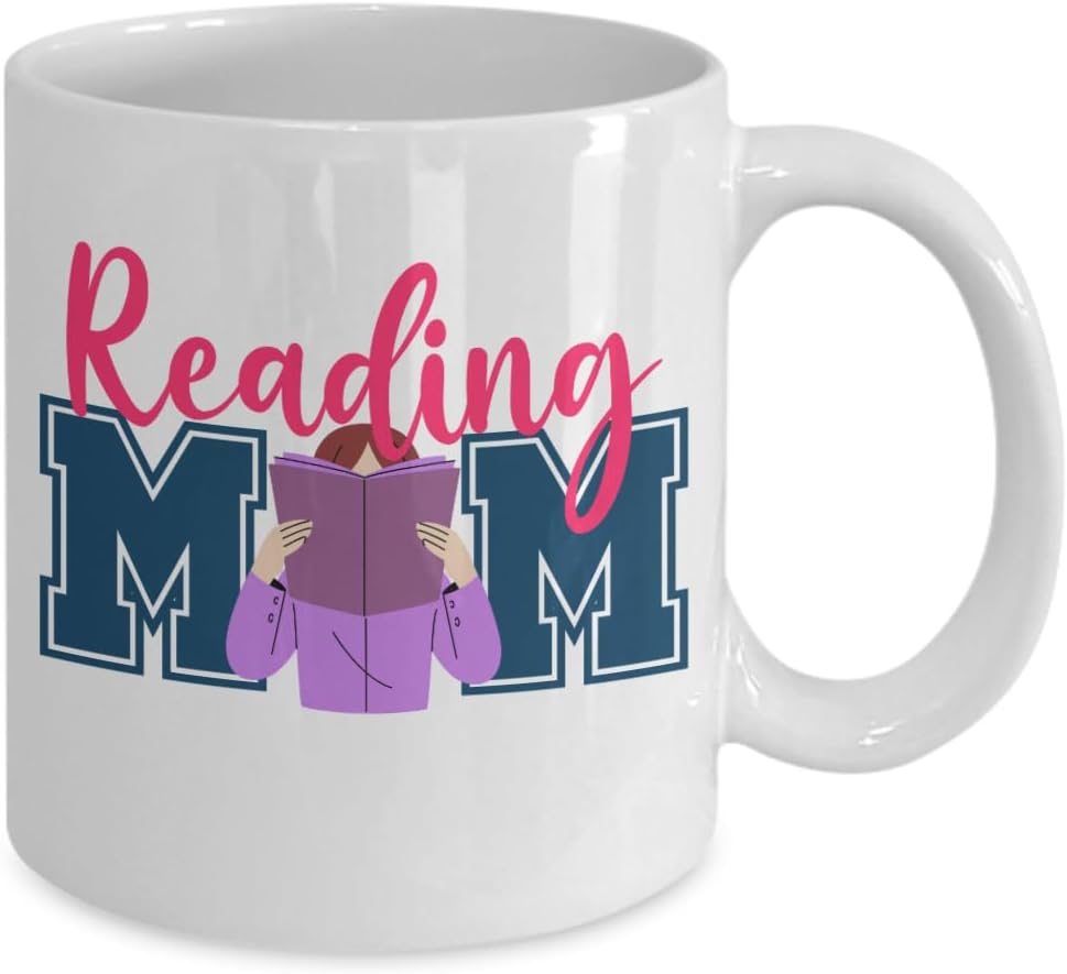 Reading Mom Mug Book Lover Coffee Cup Mothers Day Present From Daughter Reading for Librarian Book Nerd Bookish Mom Librarian