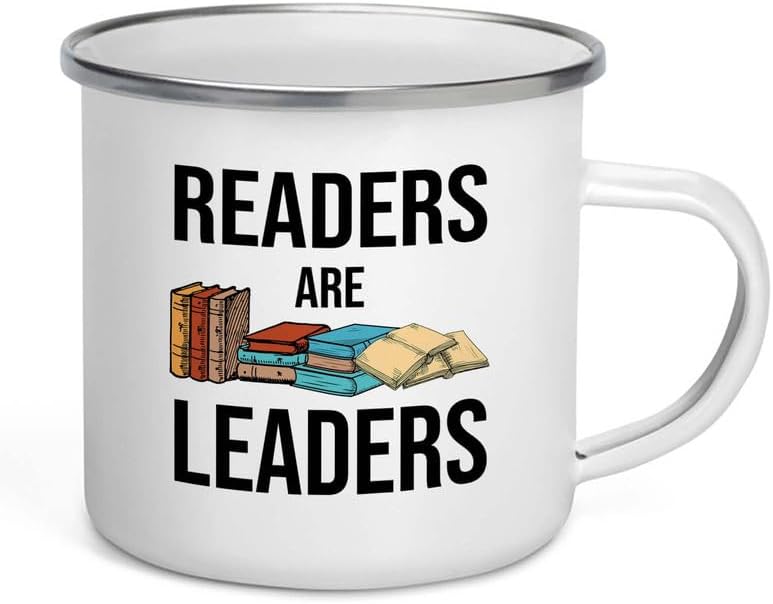 Reading Bookworm Camper Mug 12oz - Readers Are Leader - Reading Reader Book Worm I Know Things Book Addict Book Lover Bookish Novelist Librarian Writer