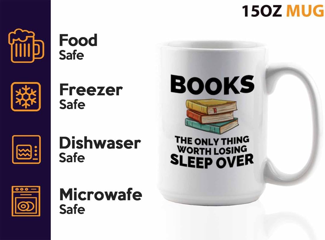 Book Lover Coffee Mug 15oz White - The only thing - Gift For Poets Bookish People Bibliophile Librarian Book Club Reader