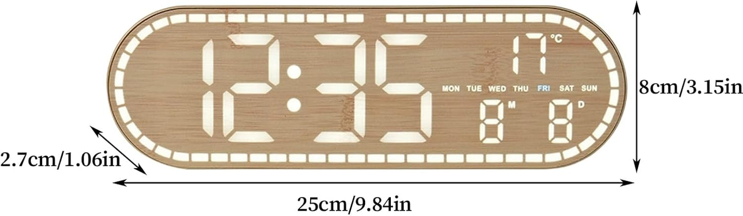 Alarm Clock, Weather Reading Screen, Battery Powered Hub, Auto Dimming Light Sensor, Improves Time Management Level, Seniors Assisted Hardware, Wide Rectangular Sizing Fits Kitchen Bathroom