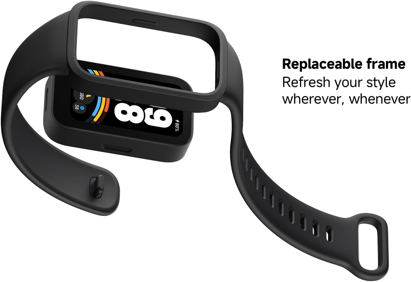 XIAOMI Smart Band 9 Active Global Version, 1.47'' 60Hz Display, 18-Day Battery, 5ATM Waterproof Fitness Tracker with All-Day Health Monitor, 50 Sports Modes (Black)
