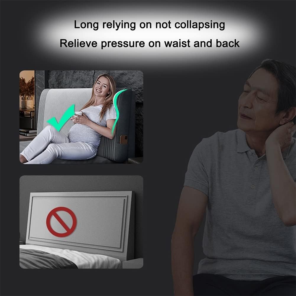 Large Bolster Headboard Backrest Triangular Reading Pillow Positioning Support Wedge Pillow Used for Bed Sofa 5 Colors 4 Sizes (Colour: Gray Size: 150CM) (Brown 180CM)
