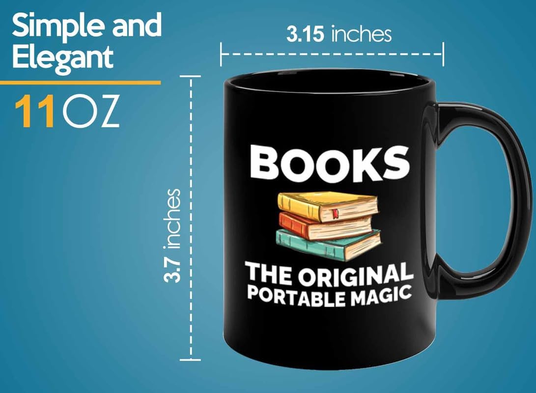 Book Lover Coffee Mug 11oz Black - The original - Gift For Poets Bookish People Bibliophile Librarian Book Club Reader