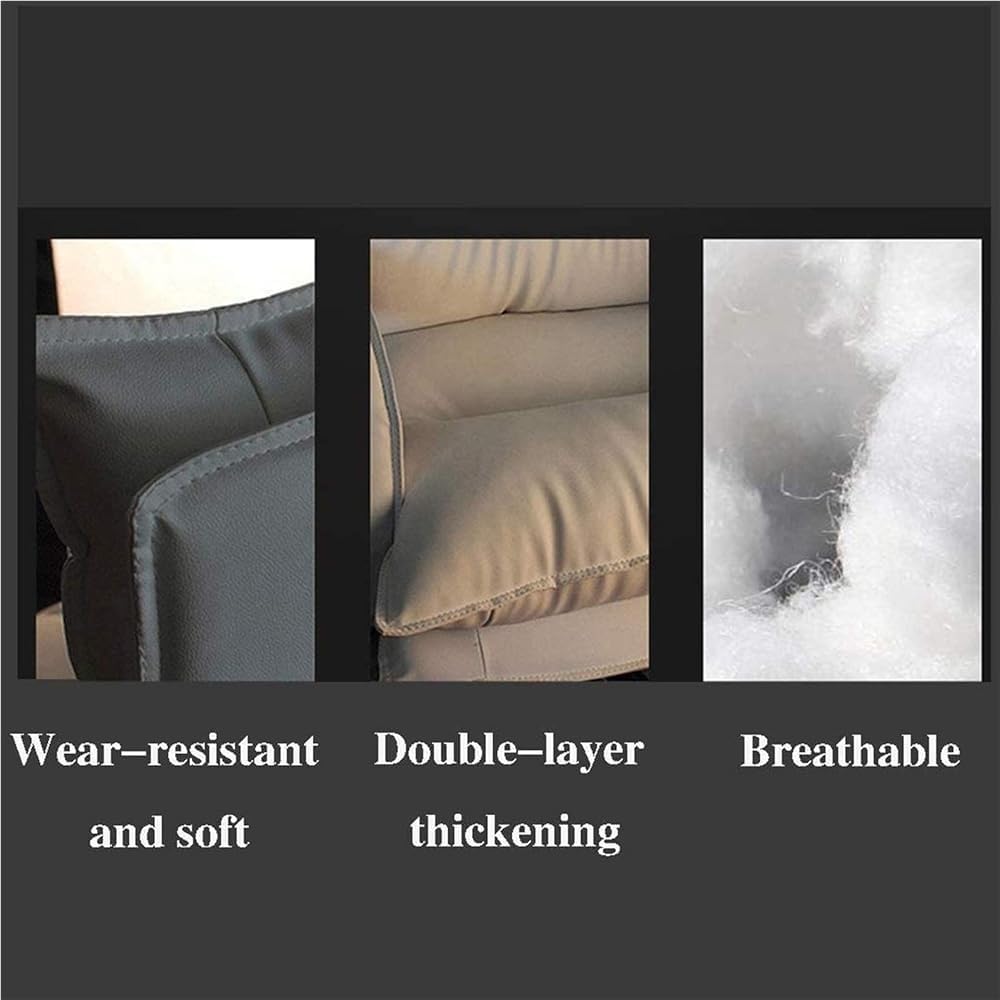 Leather Ergonomic Office Gaming Chair with Executive Swivel Adjustable Height Boss Computer Desk Chairs for Meeting Room Reading Home Bedroom