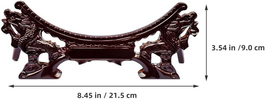 Healifty Wooden Plate Display Stand: Chinese Dragon Chinese Plate Holder for Decorative Display Multi-Functional Easel Stand Ornament for Wall and Home Tabletop Decor