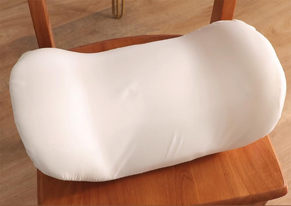 Tingting's Dream Linen Lumbar Support Pillow Office Chair Waist Cushion Sponge Soft Rest Chair Back Cushions Reading Chairs Back Pillow (Light Gray, 45×30×15CM/17.7"×11.8"×5.91")