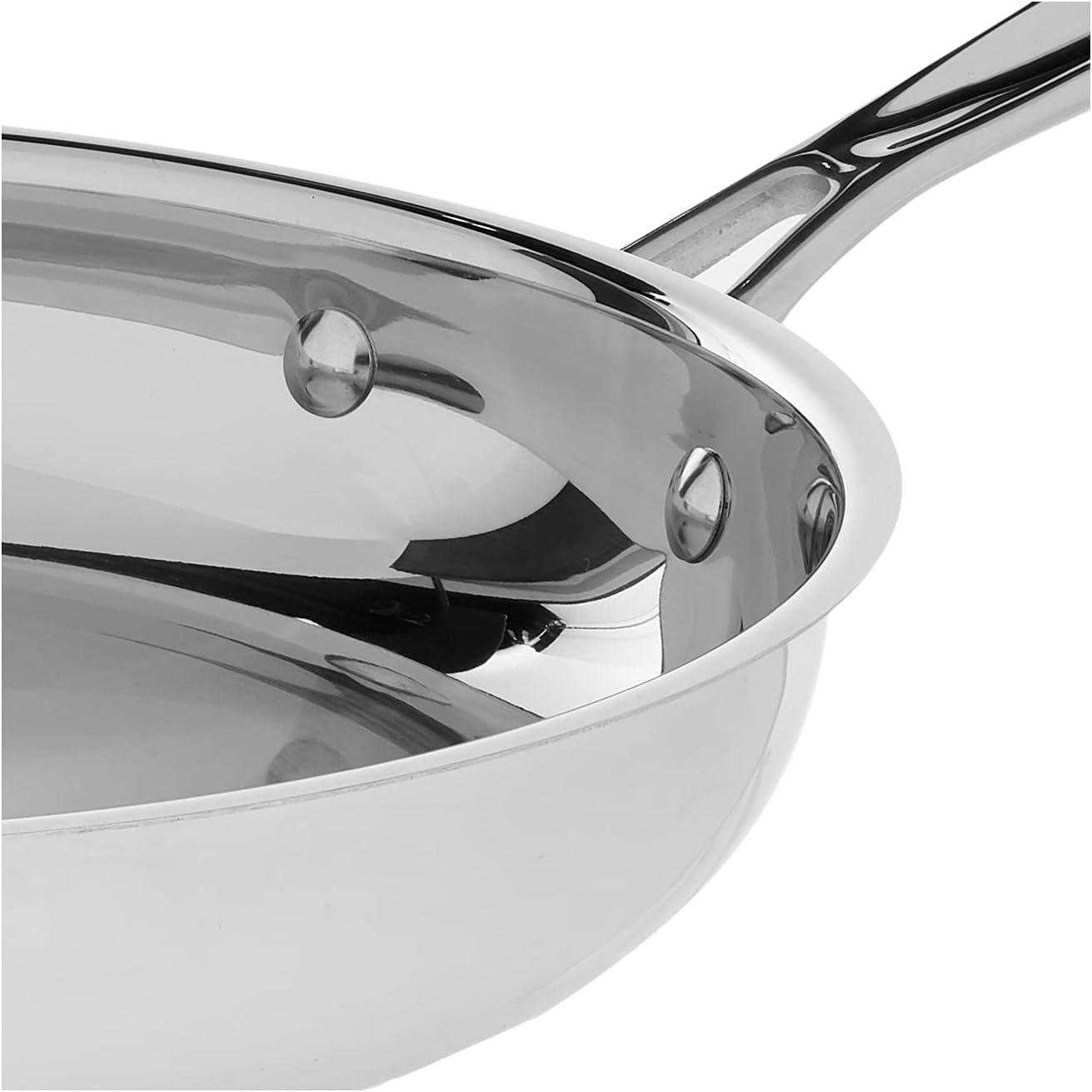 Cuisinart 10-Inch Open Skillet, Stainless Steel Skillet with Lid, Large Kitchen Pan, Dishwasher Safe, Compatible with Induction, Electric, Gas Cooktops, Oven Safe Saucepan, Cool Grip Handles