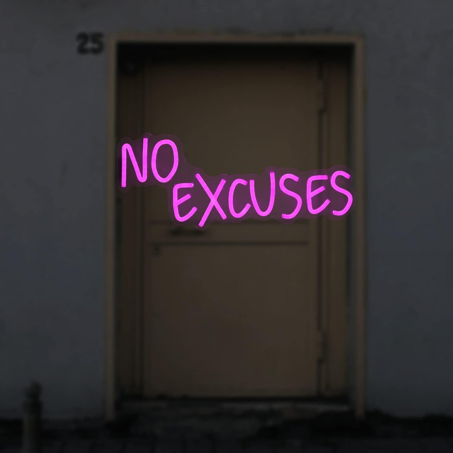 No Excuses Neon Sign Pink Inspirational LED Light Motivational Dimmable Wall Art Decor Neon Gym Accessories Sign Bright Word LED As a Gift for Fitness fans,Workout Man,Teenager,Professional Sportsmen