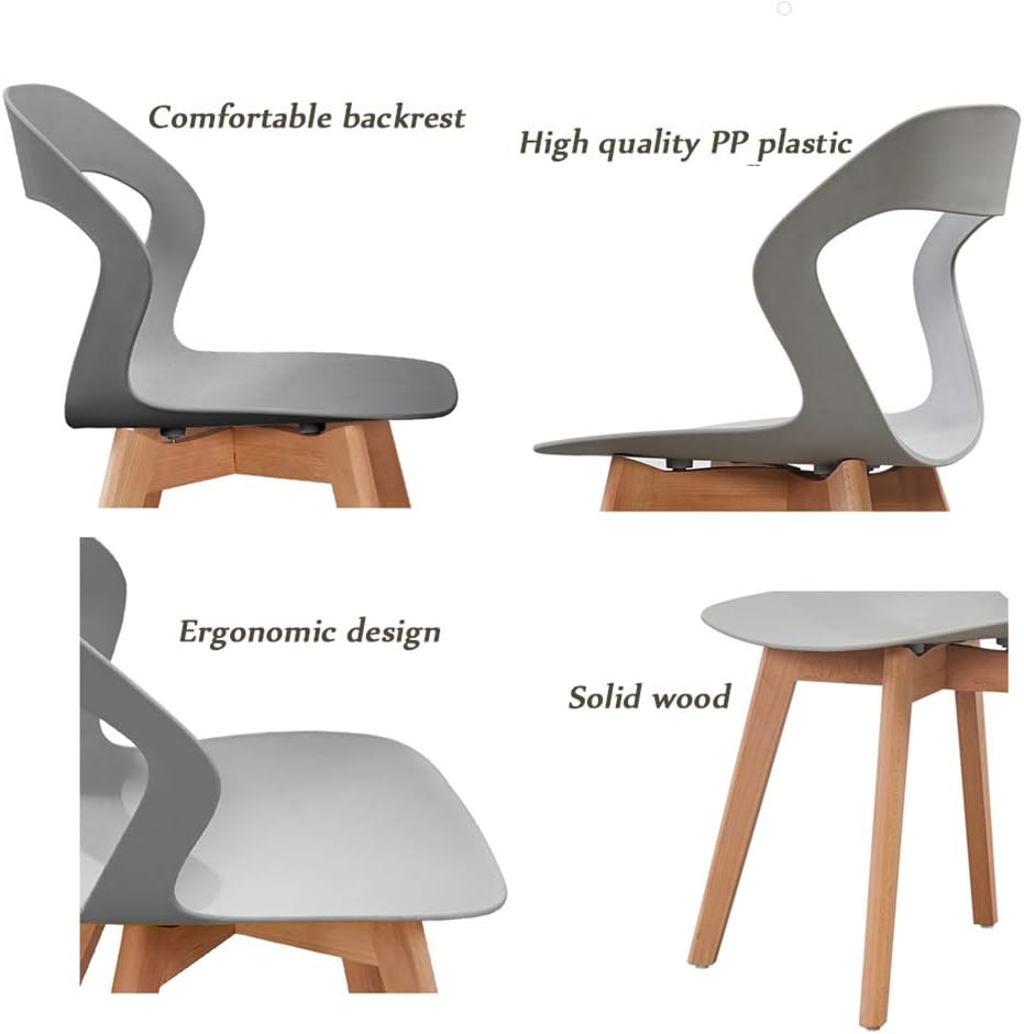 RXBFD Comfortable Chair Mid Century Modern Chair with Solid Wood Legs,Ergonomically Designed Comfort Curve,for Living Room/Cafe/Lounge/Study Room/Dining Room/Pub,5 Colors Leisure Chair