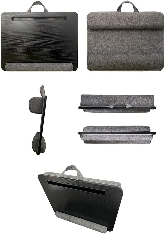 Portable 43x31cm Laptop Table Pillow Lap Desk Bookshelf Tray Tablet Stand Handy Learning Holder for Bed Notebook Outdoor