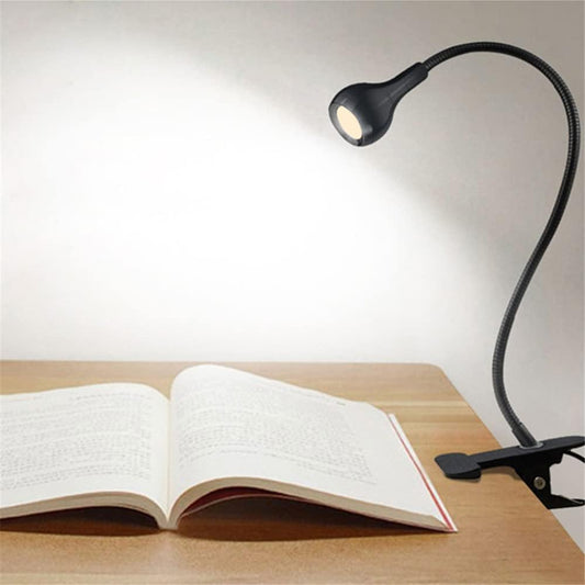 Led Clip on Light,Eye Caring Bed Reading Light,Reading Light with Gooseneck,360° Flexible Book Clamp Light,Night Light Clip on for Desk, Bed Headboard and Computers Black