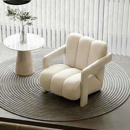 Brushed Velvet Modern Accent Chair, Stylish Upholstered Armchair for Living Room, Bedroom, Office, Waiting Room (27.56 x 29.92 x 28.35 in)