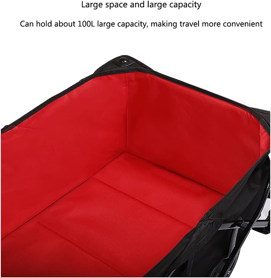 Foldiutility Wagon Cart,Foldioutdoor Utility Wagon Withiversal Wheels,Adjustable Push-Pull Handle,Can Bear 100Kg,for Campigrocery Sports Shopping