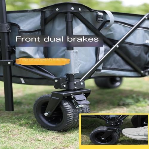 Portable Camping Cart,Portable Foldable Beach Camping Trolley Cart for Outdoor Picnics and Hand Pulled Camping Gear