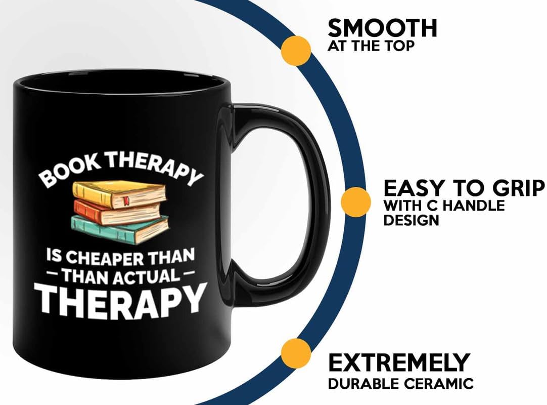 Book Lover Coffee Mug 11oz Black - Cheaper than actual - Gift For Poets Bookish People Bibliophile Librarian Book Club Reader