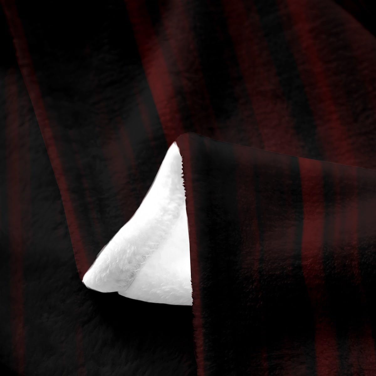 Feelyou Geometric Abstract Ombre Flannel Fleece Throw Blanket Throw 50"x60" Kids Black Red Striped Plush Blanket for Boys Girls Teens Modern Fashion Fuzzy Blanket Stripes All Season Bed Blanket