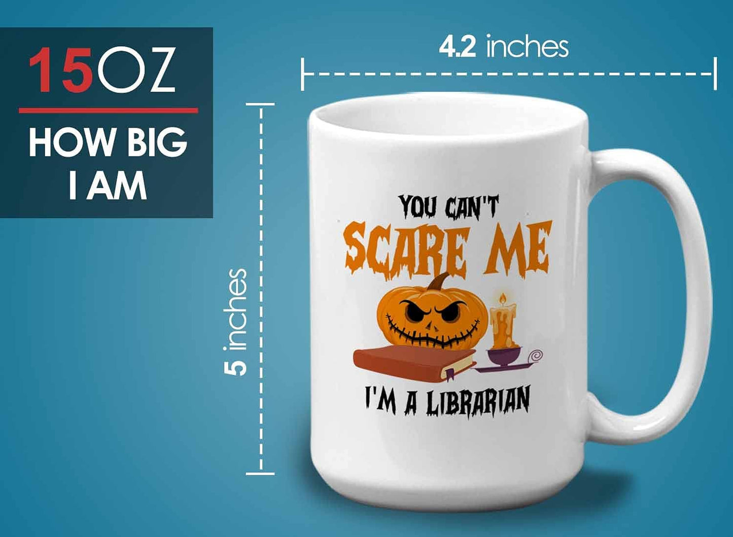 Bubble Hugs You Can't Scare Me Mug White 15 Oz - Funny Reading Book Lovers Literary librarian Halloween Reader - Hellowin, October, Costume, Cospla Horror, Ancient, Festival, Holida Decoration Ideas,