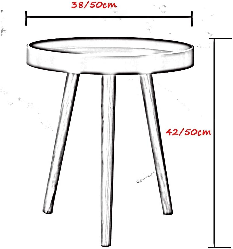 Side Table Side Table End Table Tv Tray Bamboo Sofa Table Night Stand Snack Table for Couch Writing Reading Living Room Home Office Decor 3 Color 2 Size (Color : Gray Size : 15 × 16inch) ( (Ye