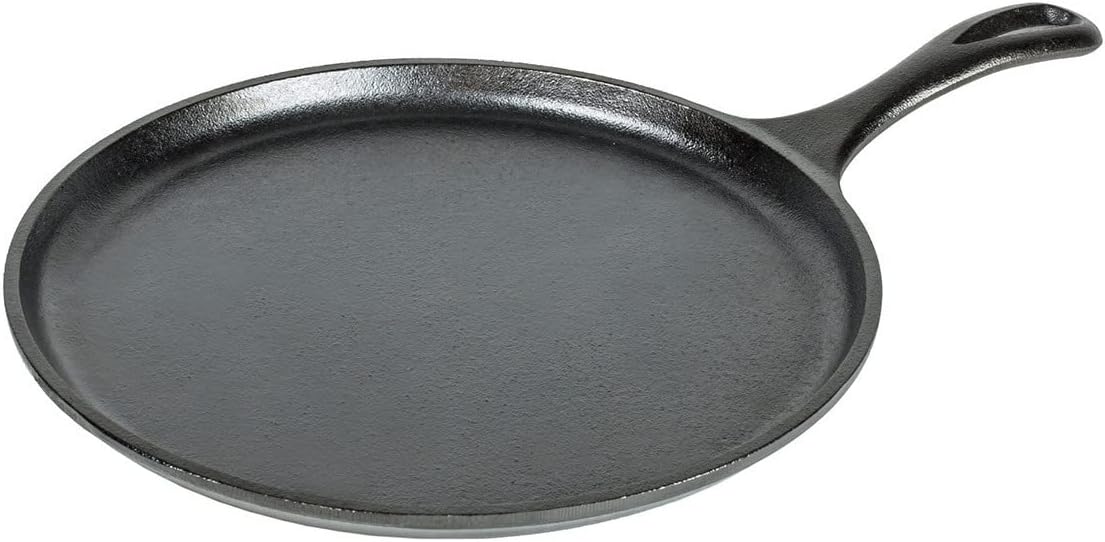 Lodge Cast Iron Griddle and Hot Handle Holder, 10.5", Black/Red
