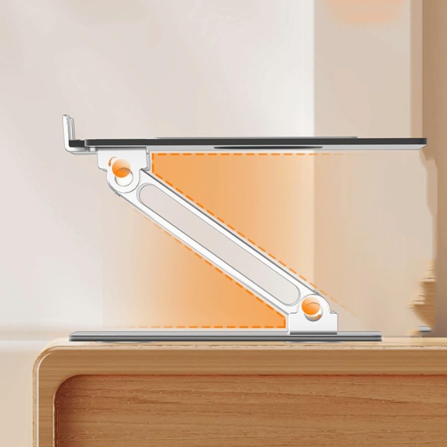 Laptop Stand Made of Aluminum Alloy, Suspended and Foldable Elevated Desktop