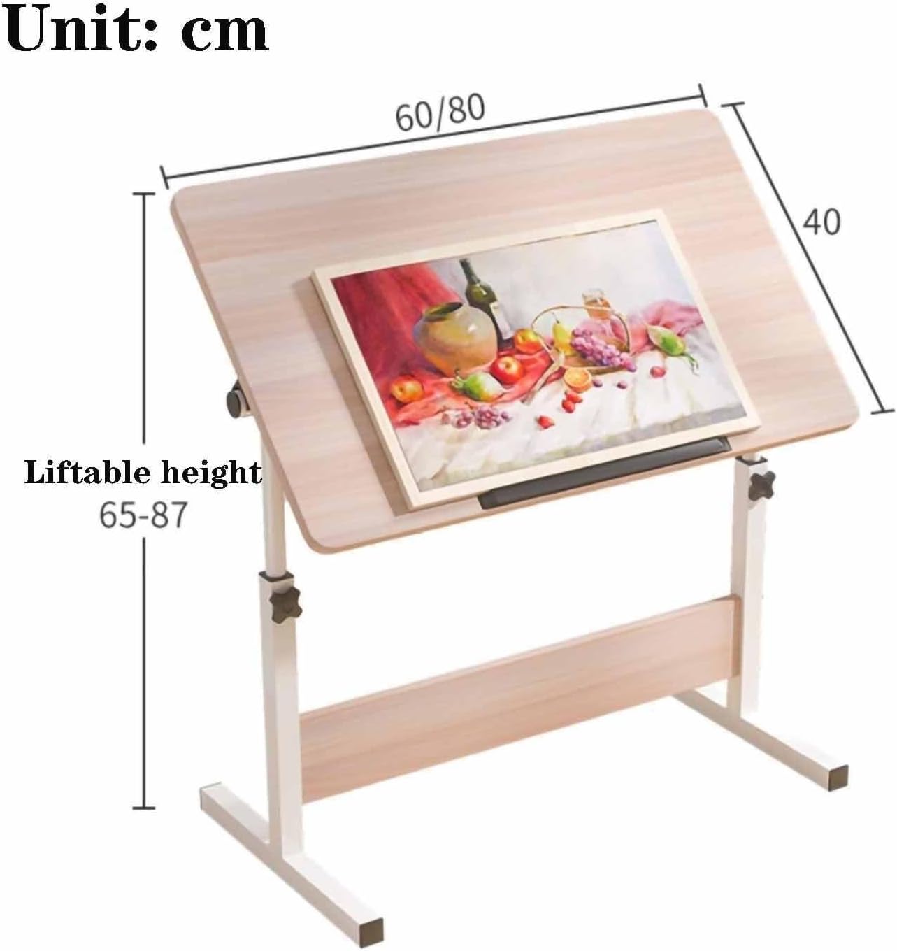 Drawing Tilting Tablet,Drafting Table,Extra Large Artist Drafting Table with Tilting Tabletop Height Adjustable Artist Drawing Desk Painting Table for Studio, Art Craft, and Writing(Style 1,