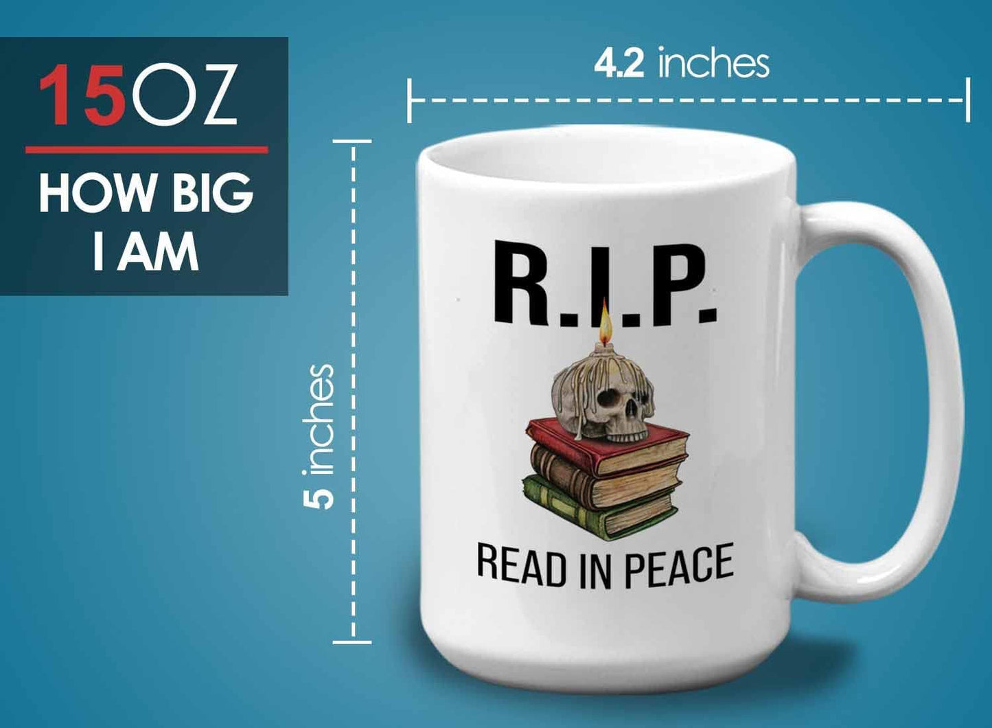 Bubble Hugs Book lovers Coffee Mug 15oz White - Read in Peace - Author Writer Library Library Editor Introvert Book Lovers Cat Lover Chill Relax Bookworm Reading