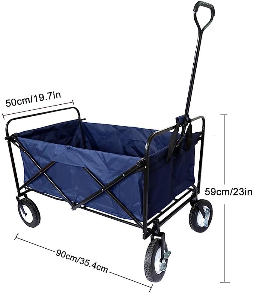 Trolleys, Garden Cart Folding Wagon Foldable Heavy Duty Outdoor Trolley Transport Cart 80Kg Max Load, for Outdoor/Festivals/Camping