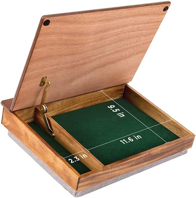 LAPGEAR Schoolhouse Lap Desk with Storage Compartments - Acacia Wood - Natural - Style No. 45076