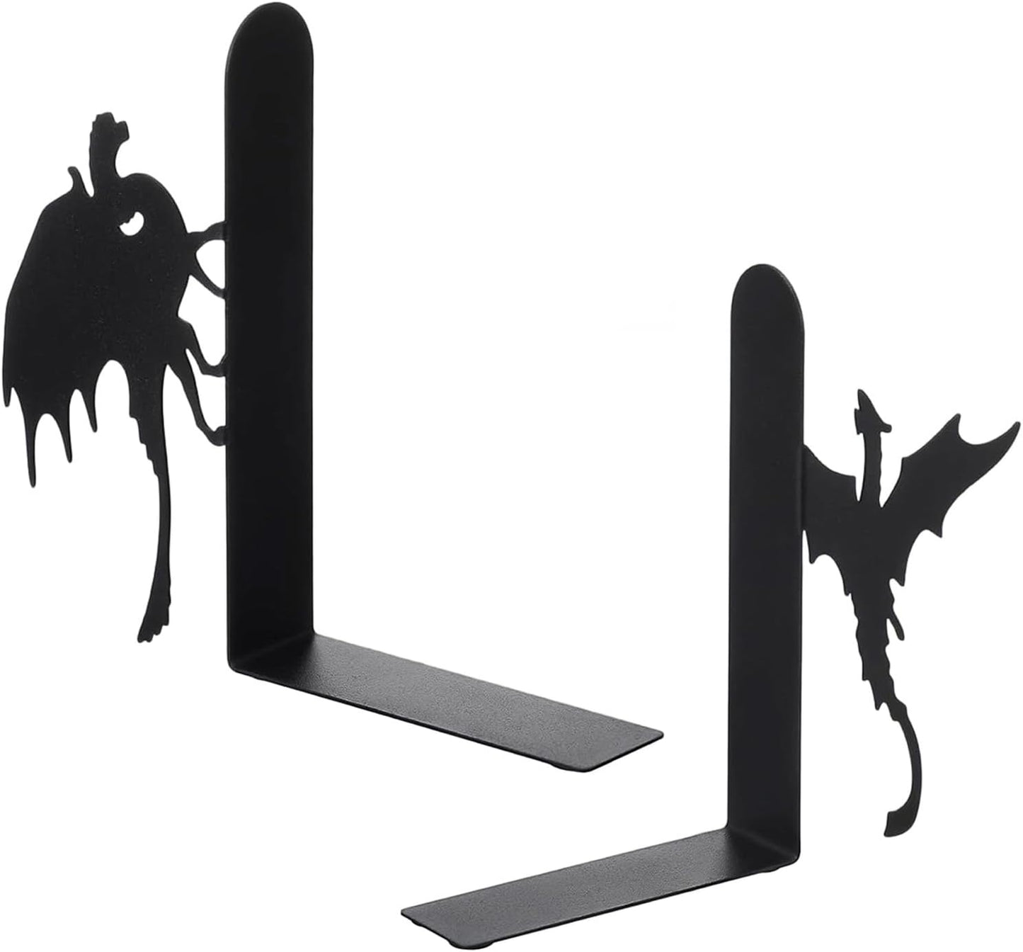 Gothic Book Ends, Decorative Shelf Holders, 20x15cm Metal Design, Stylish Vintage Pattern Accent, Desktop Organization Accessory, Book Support Stands for Bedroom Living Room Office Library