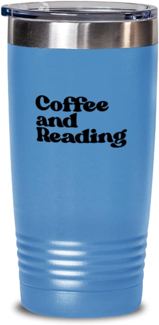 Reading Book Lover Bookworm 1970s 70s Travel Mug, Gifts, Tumbler, Home Office Decor, Coffee Cup, Unique Gag Idea, Him Her