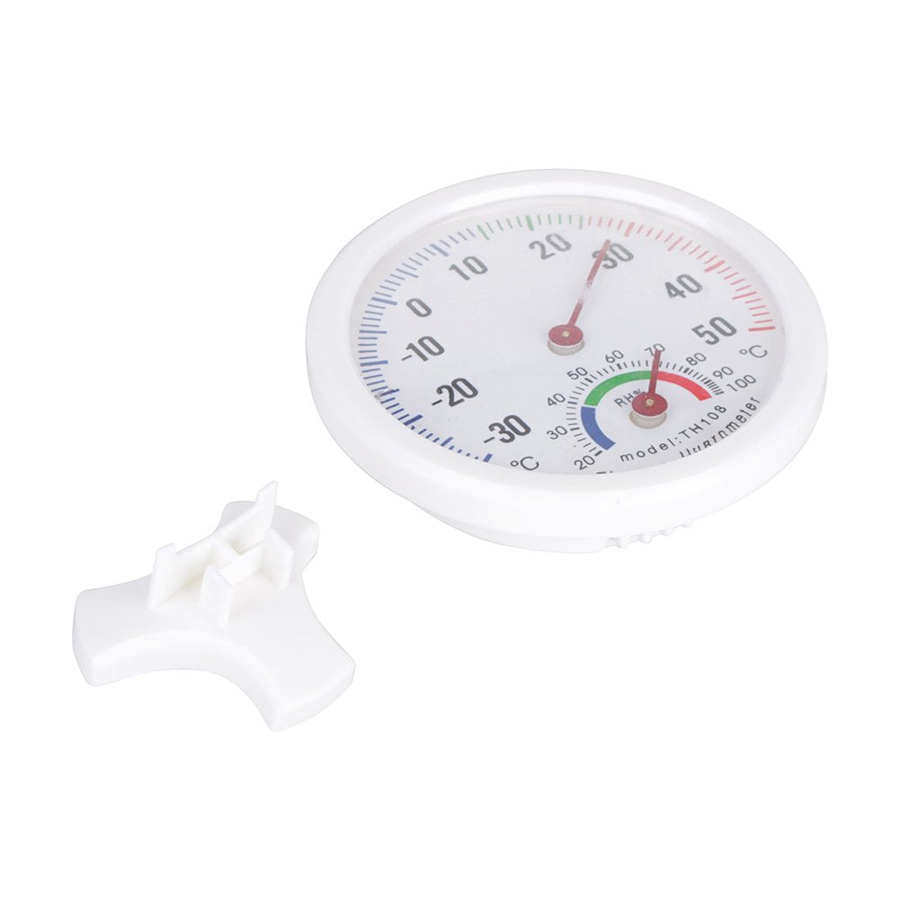 Mini Indoor Thermometer, Indoor Outdoor Hygrometer Analog 2 in 1 Temperature Humidity Monitor Gauge for Home, Room, Outdoor, Offices, Display Mechanical