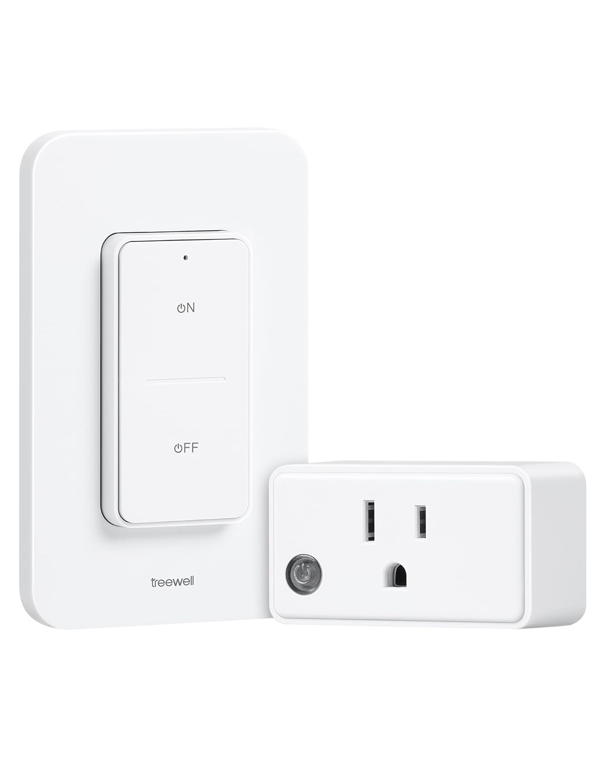Remote Control Outlet Wireless Wall Switch, 200FT Long Range RF Remote Light Switch, Mini Electrical Outlet Plug, 15A/1875W High-Power for Lamps, Lights, Household Appliances, ETL Listed