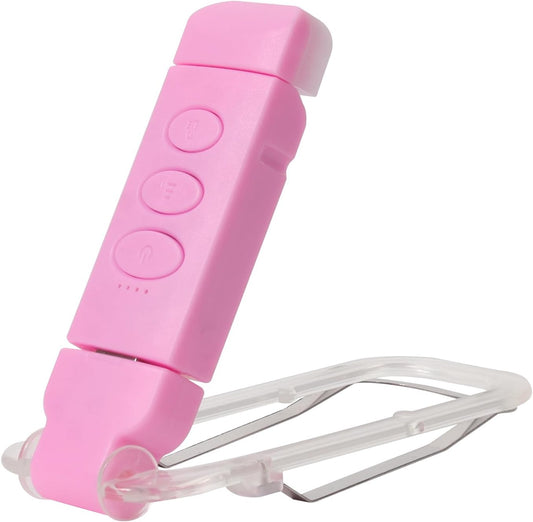 Clip On Book Light, USB Rechargeable Reading Light with 3 Color Modes, 5 Brightness Levels, Flexible Clamp Arm for Bed and Travel(Pink, Clip On)