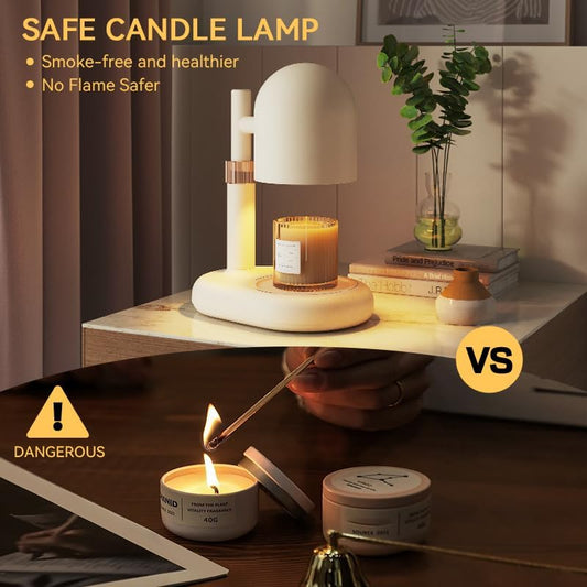 Shering Candle Warmer Lamp with Timer Dimmable, Mothers Day Gifts Birthday Gifts for Women Mom, Adjustable Height Candle Warmer Light with Gift Box, Home Decor, Wax Warmer Lamp