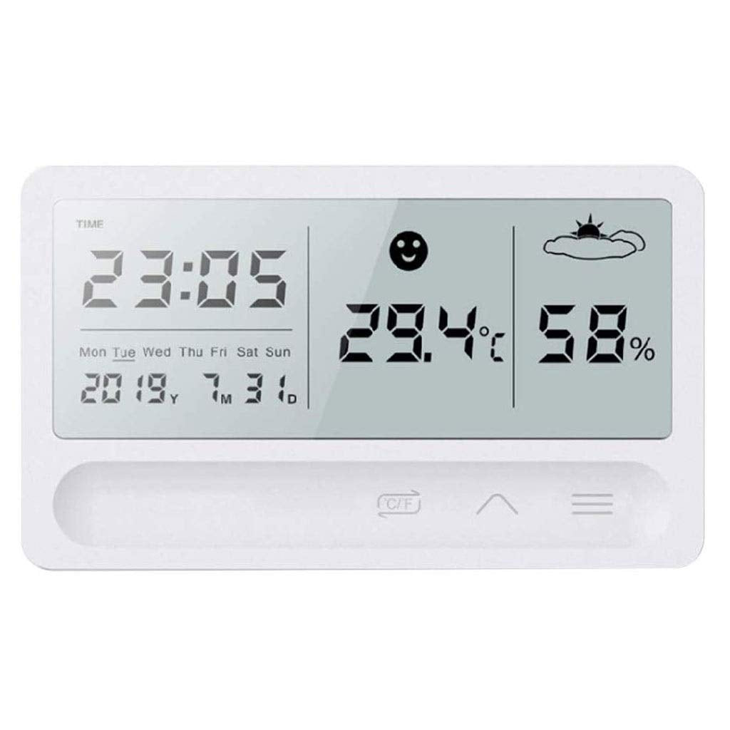 Room Thermometer - Temperature and Humidity Meter Alarm Clock Mute
