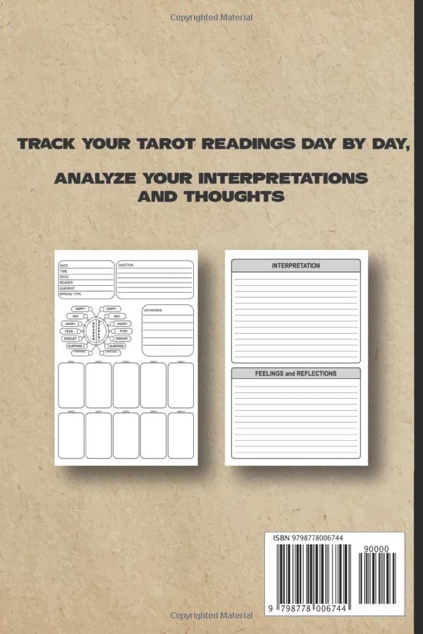Tarot Journal: Tarot Tracker Notebook | Daily Writing & Reading up to 10 Cards from Deck
