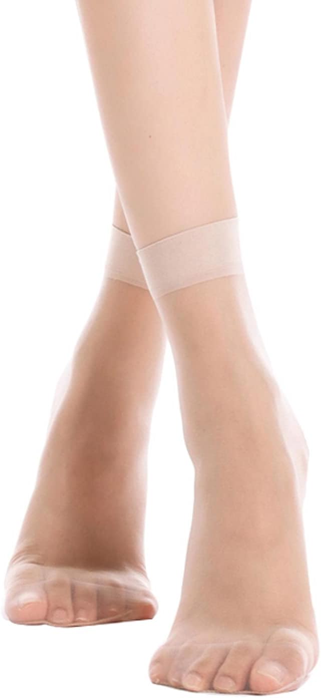 YAGAXI Women's Everyday Sheer Ankle Nylon Soft socks - 9 Pairs 20D Reinforced Toe with Comfort Top Hosiery