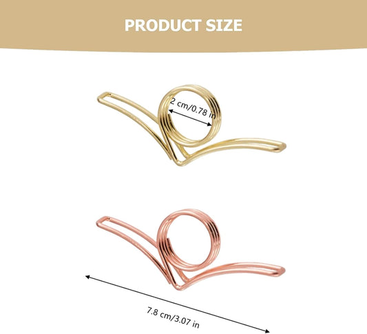 6 PCS Thumb Book Page Holder Professional Thumb Page Holder Metal Book Thumb Holder Book Opener Holder Book Holder Thumb Reading Book Accessories for Reading Lovers(Gold and Rose Gold)