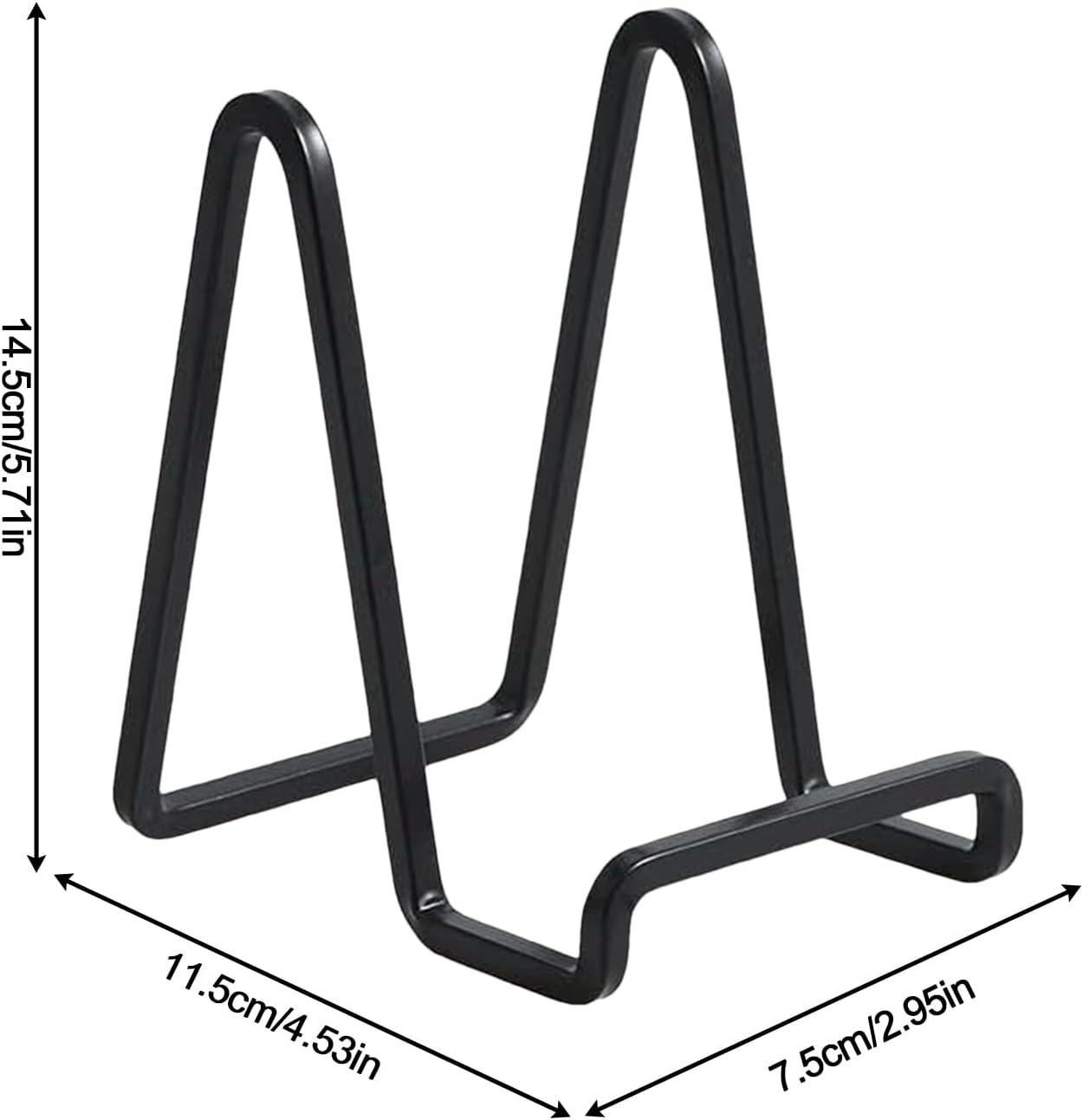 6 Inch Display Easel Stand - Small Metal Holder for Plates Artwork Frames | Tabletop Iron Rack for Books Photos Tiles Decorative Pieces Shelf Counter Home Office Display 57.09x2.95x4.53 in
