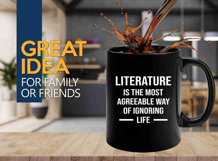 Book Lover Coffee Mug 11oz Black -literature - Book Lovers Gifts Book Reader Gifts Book Club Gifts Book Reading Cup Reading Gifts