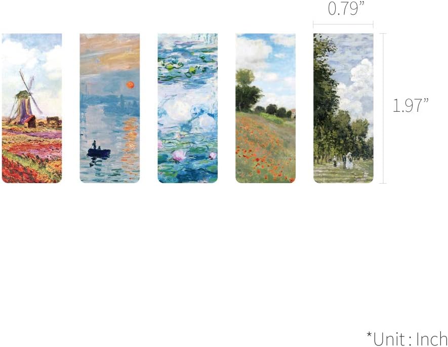 Monolike Magnetic Bookmarks Monet, Set of 5