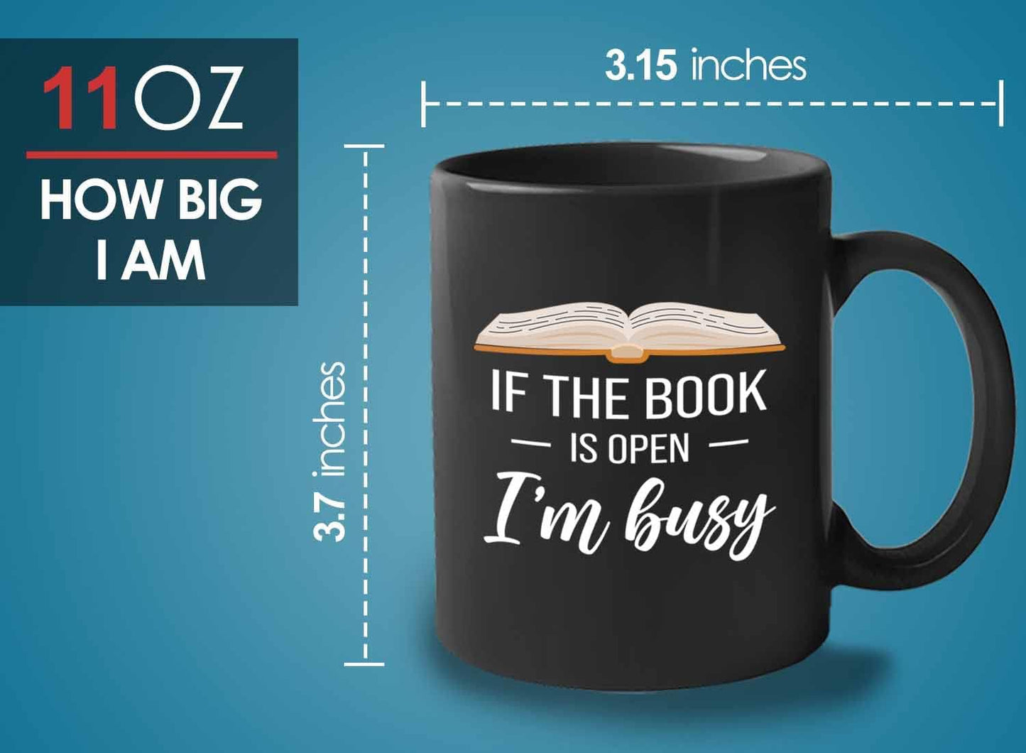 Bubble Hugs Book lovers Coffee Mug 11oz Black - If Book Open - Author Writer Library Library Editor Introvert Lovers Cat Chill Relax Bookworm Reading