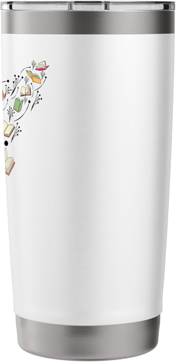Womens Dandelion Funny Floral Book Reading Lovers Graphics Stainless Steel Insulated Tumbler