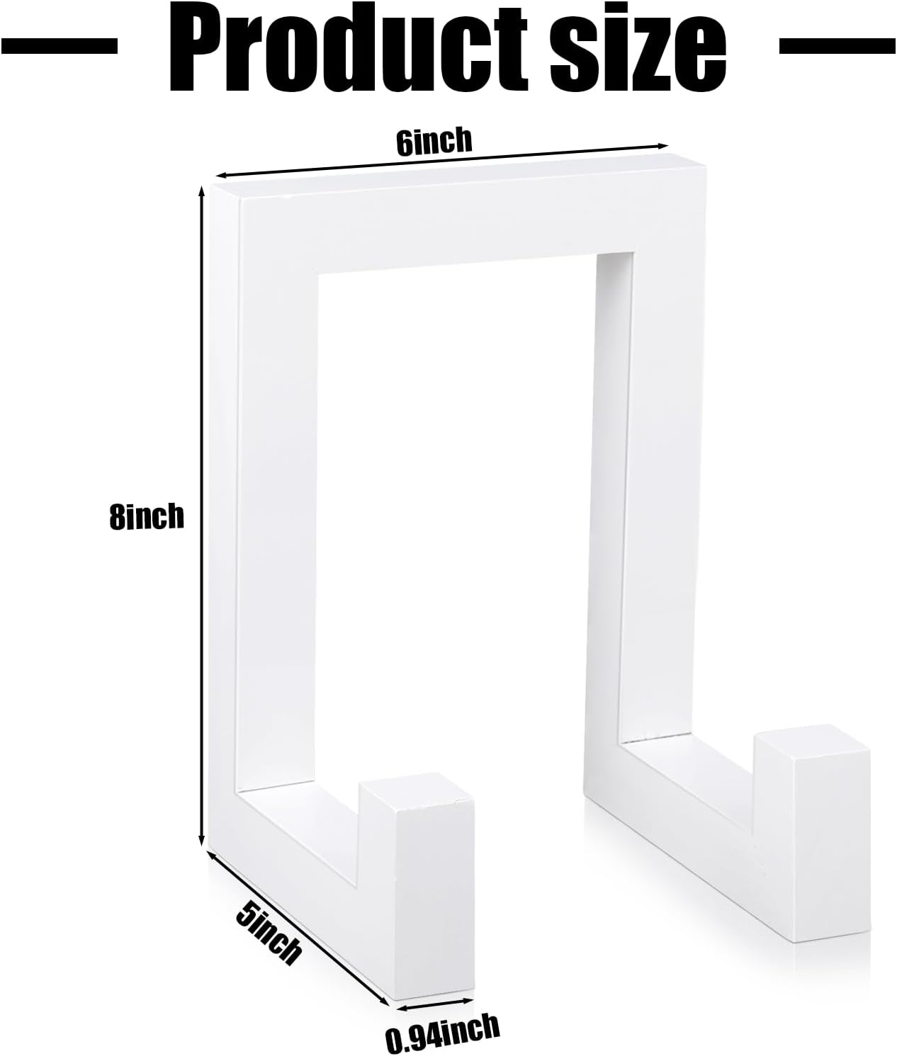 Soaoo 2 Pcs Wooden Plate Stand for Display, 8 Inch Plate Holder Decorative Picture Frame Plaque Stand Holder Easel Table Top Easels for Display Picture, Book, Art, Photo, Plaque (White)