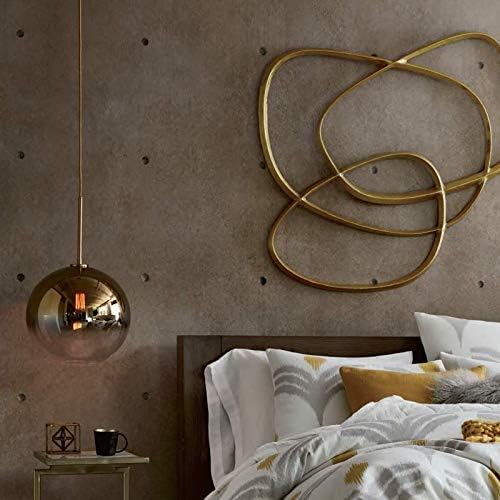 Gradient Color Glass Pendant Light,Modern Glass Hanging Light Chandelier Light (Gold, 25cm)