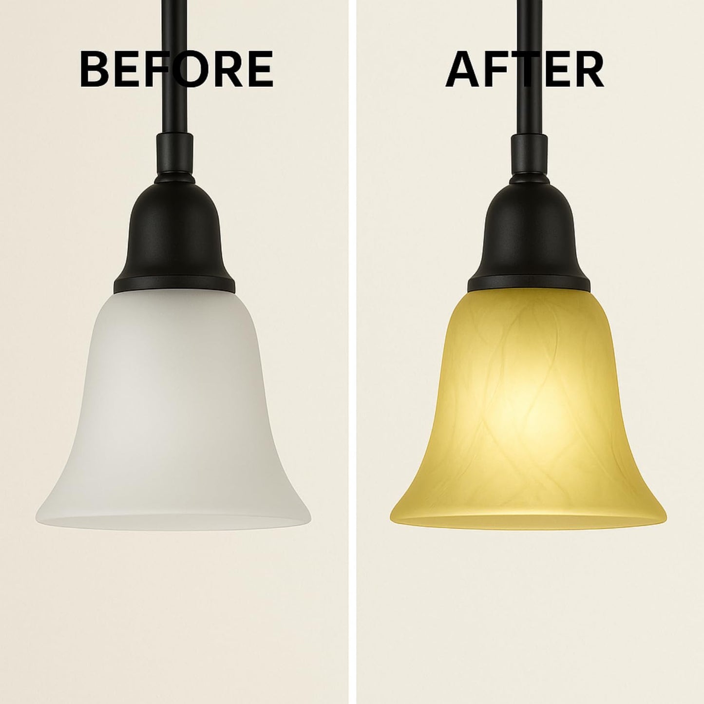 LIGHTACCENTS Alabaster Glass Pendant Light Shade - Farmhouse Style Chandelier Shades, 6"x6", Socket Nut Compatible - Upgrade Pendants, Wall Vanitie, Table Lamps -3-Pack